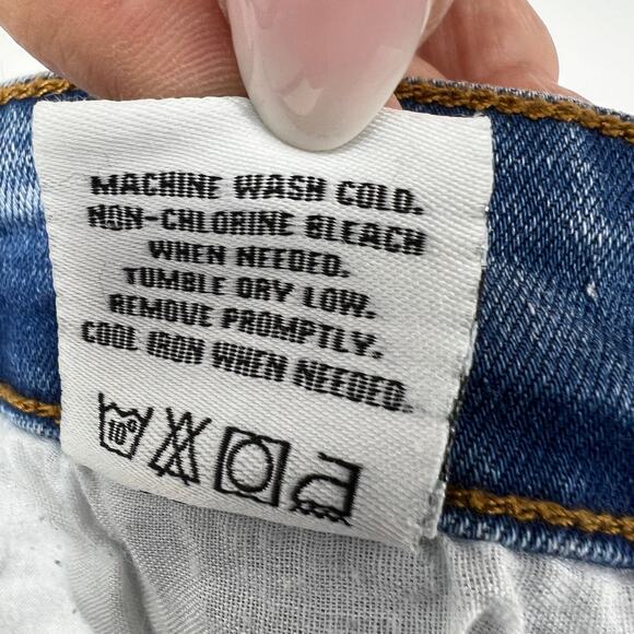 KDNK 11 4 14 11 Size 38 Distressed Jeans Ribbon Embellished - Picture 9 of 10